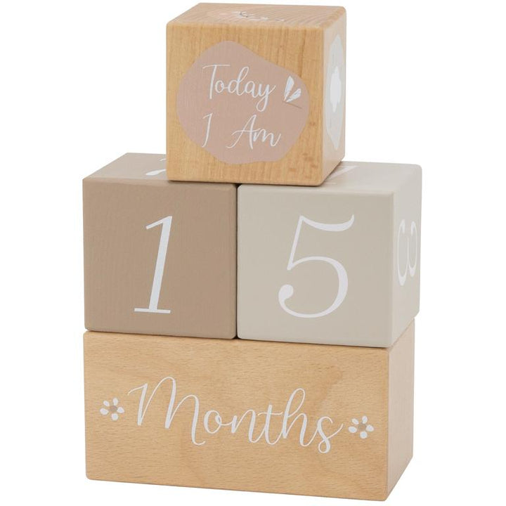 Label Label Nougat Houten Mijlpaalblokken
