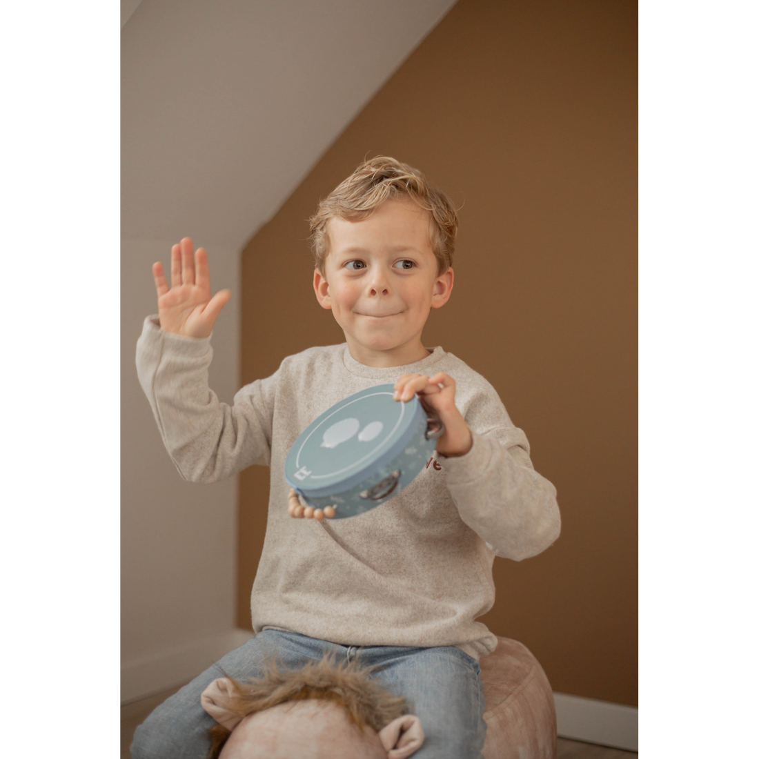 Label Label Tamboerijn Hout Blauw