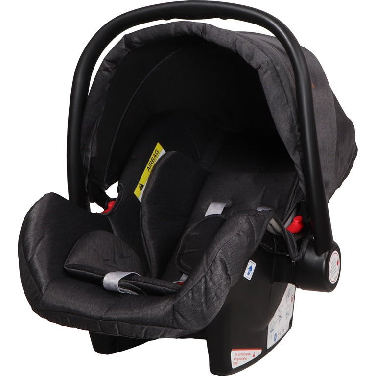 Ding Liam Zwart/Antraciet 3-in-1 Combi Kinderwagen Incl. Autostoel